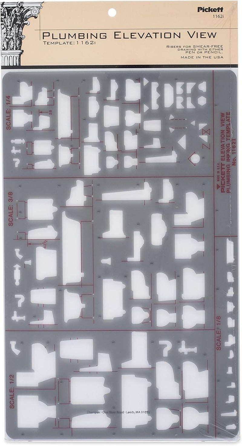 Plumbing Elevation View Template (1162I)