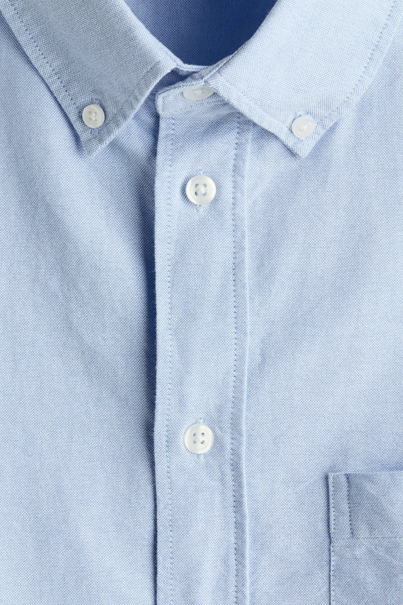 H&M Relaxed Fit Short-sleeved Oxford shirt