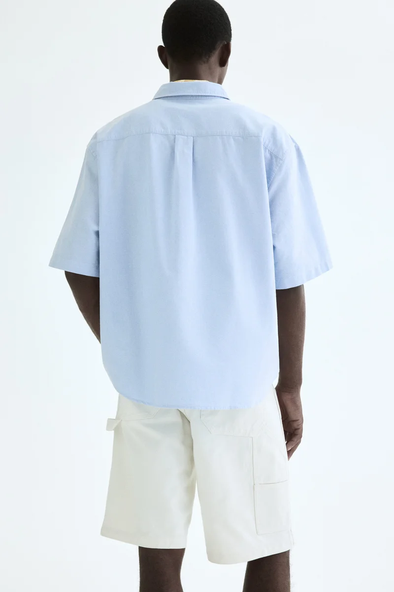 H&M  Relaxed Fit Short-sleeved Oxford shirt for Men | Best Price UAE