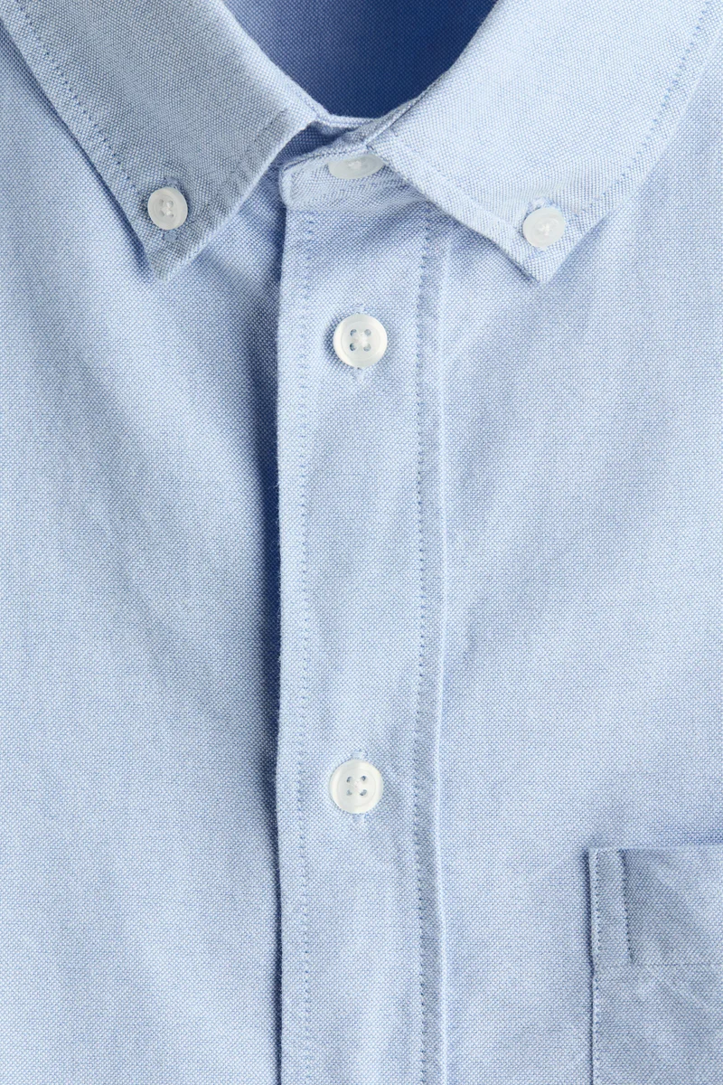 H&M  Relaxed Fit Short-sleeved Oxford shirt for Men | Best Price UAE