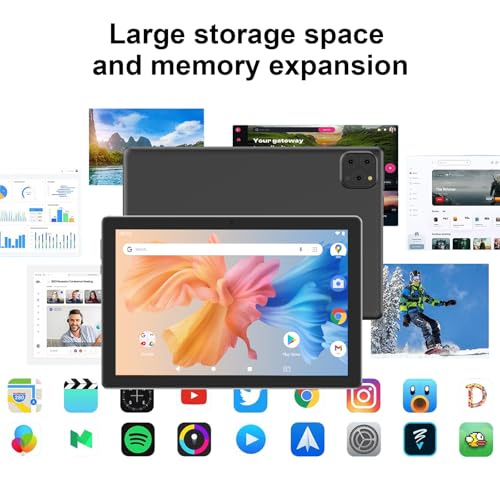 ICONLINK Android 16 Tablet 10 Inch, 12(3+9) GB RAM+64GB ROM, 2 in 1 Tablets with Keyboard Case Mouse Stylus, 2.0GHz Five-core Processor, 1280 * 800 IPS HD Screen, 5G WiFi6 BT 5.3 Tableta PC（Black - Image 3