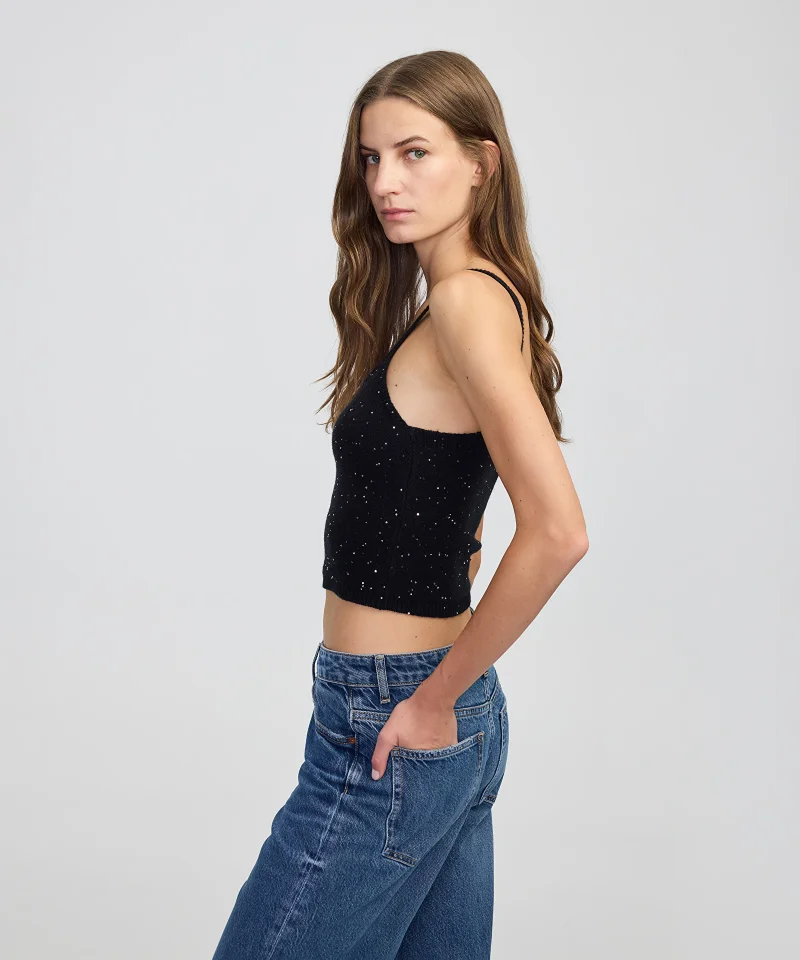 ابيكول بلوزة محبوكة مزينة