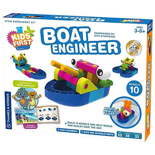 Thames & Kosmos Thames Kosmos Kids First Boat Engineer STEM Experiment Kit for Young Learners Build 10 NonMotorized Models Play Learn with Storybook Manual Parents Choice Gold Award Winner - Image 1
