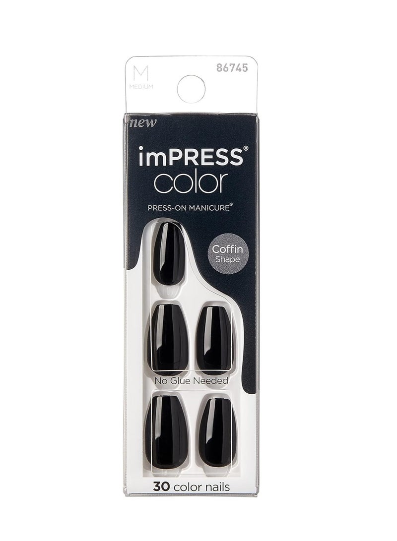 إمبريس امبريس اظافر كولور نيلز متوسطة الحجم من كيس، لون اسود بالكامل IMC512C - Image 1