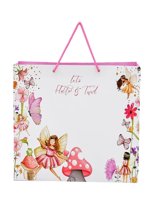 PPJ ® -HAPPY BIRTHDAY (FLUTTER AND TWIRL BUTTERFLY THEME PARTY) (30 Pcs.) PAPER CARRY BAG, 16 Inch X 12 Inch X 4 Inch RETURN GIFT/ HAPPY BIRTHDAY/RETURN GIFTS /GIFTS/ GIFT BAGS/GIFT COVERS (LARGE) (Pack of 30) - Image 2