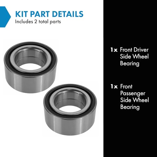 TRQ Front Wheel Bearing Set Compatible with 20092014 Acura TL TSX 20082012 Honda Accord 20102011 Accord Crosstour 20122015 Crosstour - Image 3