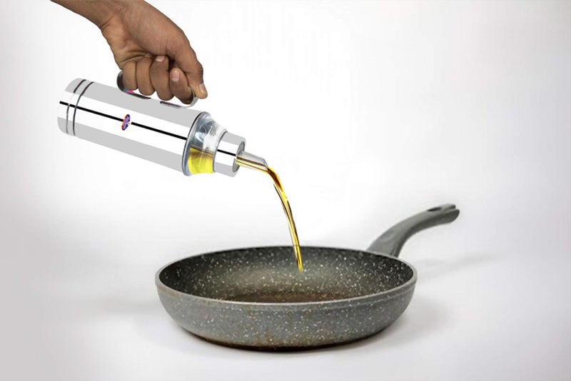Apeiron Stainless Steel Nozzle Oil Dispenser with Handle (500ml Pack of 3) - Image 5