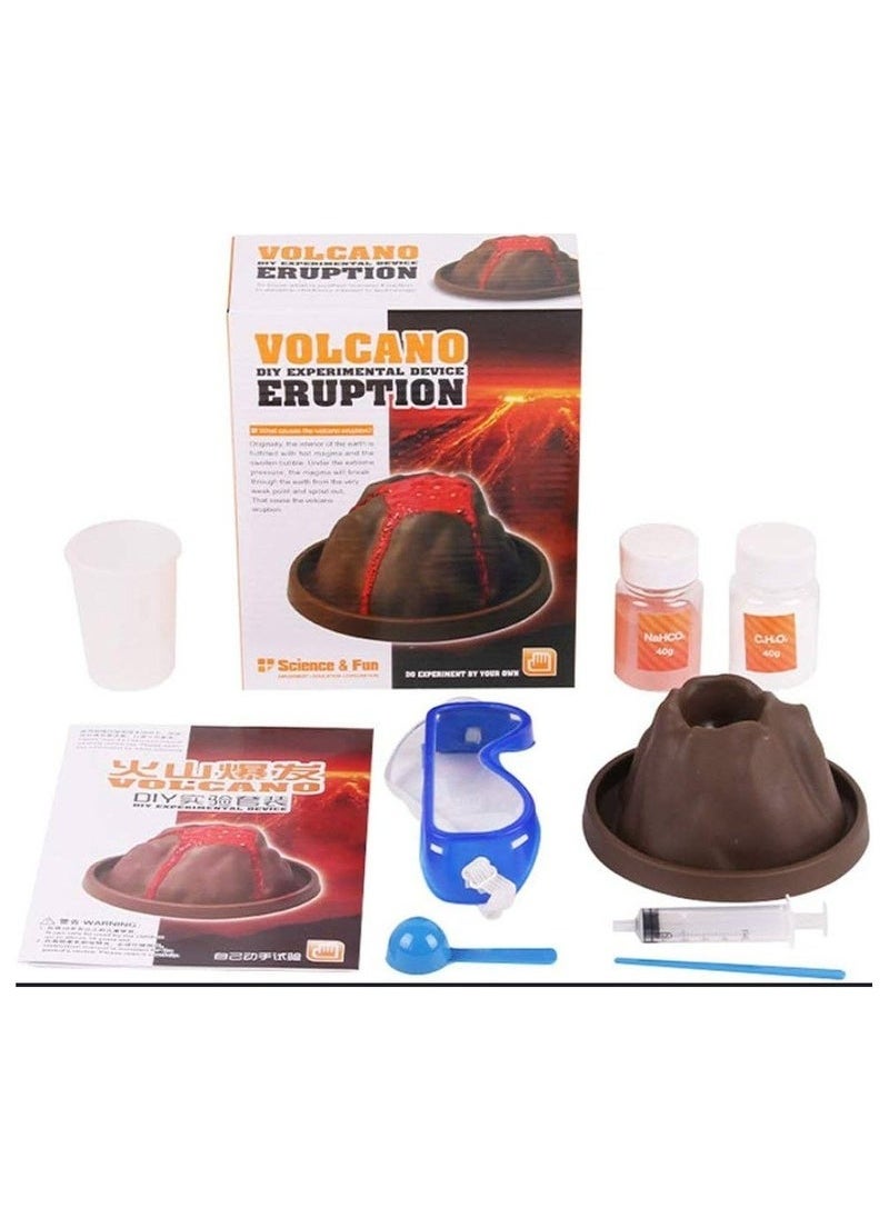 Diy "DIY Volcano Eruption Science Kit – Fun Educational Chemistry Experiment for Kids – Realistic Lava Simulation with Safety Goggles & Tools – Ages+10"  - Image 1
