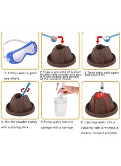 Diy "DIY Volcano Eruption Science Kit – Fun Educational Chemistry Experiment for Kids – Realistic Lava Simulation with Safety Goggles & Tools – Ages+10"  - Image 2