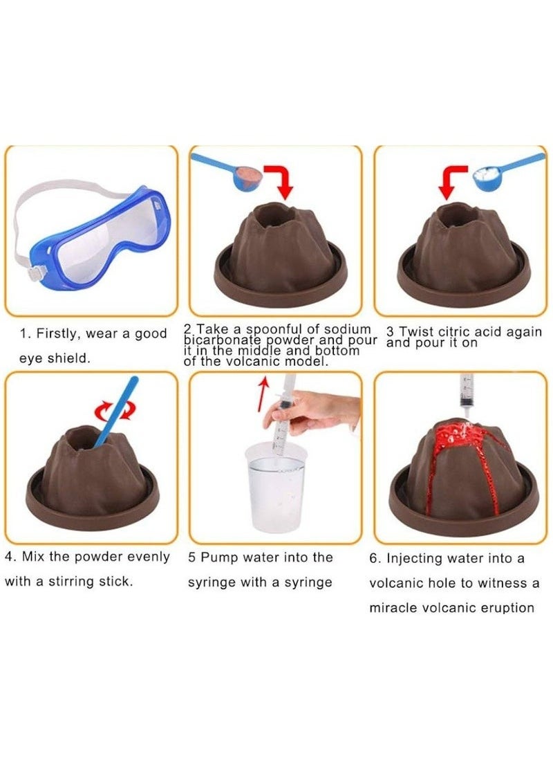 Diy "DIY Volcano Eruption Science Kit – Fun Educational Chemistry Experiment for Kids – Realistic Lava Simulation with Safety Goggles & Tools – Ages+10"  - Image 2