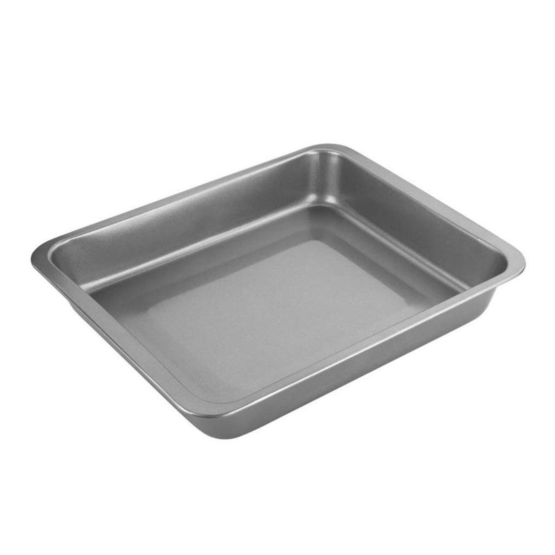 Chef Aid NonStick Steel Roasting Tray Measuring 365 x 245 x 55 cm Approx with Deep Sides Making This a Ideal Roasting Tin use for Meat Vegetables Sides and More Grey