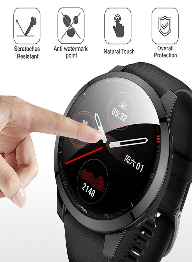 AWADUO for Garmin Venu 2s TPU Protective Case Cover, Smartwatch Protective Case Cover Shell for Garmin Venu 2s/ Vivoactive 4s, Soft and Durable(TPU Black) - Image 4