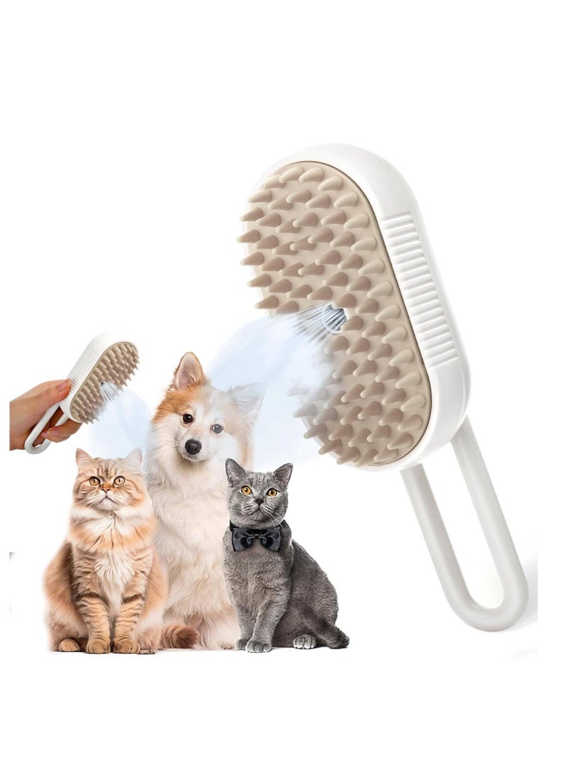 general Cat Steam Brush, 3 In 1 Cat Hair Brush with Steamer Multifunctional Spray Cat Grooming Brush Self Cleaning Steam Cat Comb for Removing Tangled and Fluffy Hair, Steamy Pet Cat Brush for Massage - Image 1