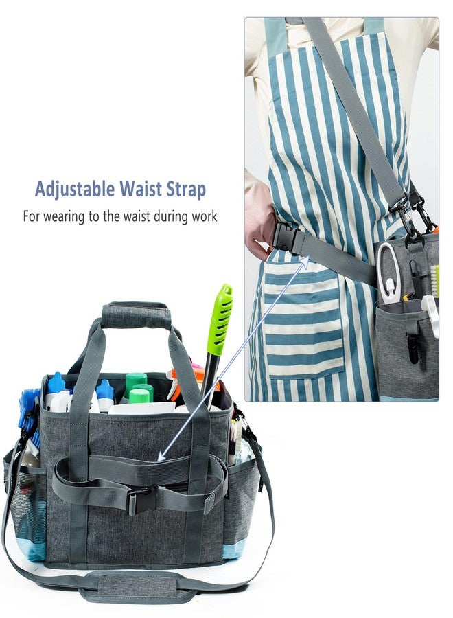 FRECOLSH Large Cleaning Caddy for Cleaning Suppliers Organizer,15" Storage Organizer for House Clean Essential, Wearable Cleaing Bag, Storage Caddy for Housekeeping - Image 3