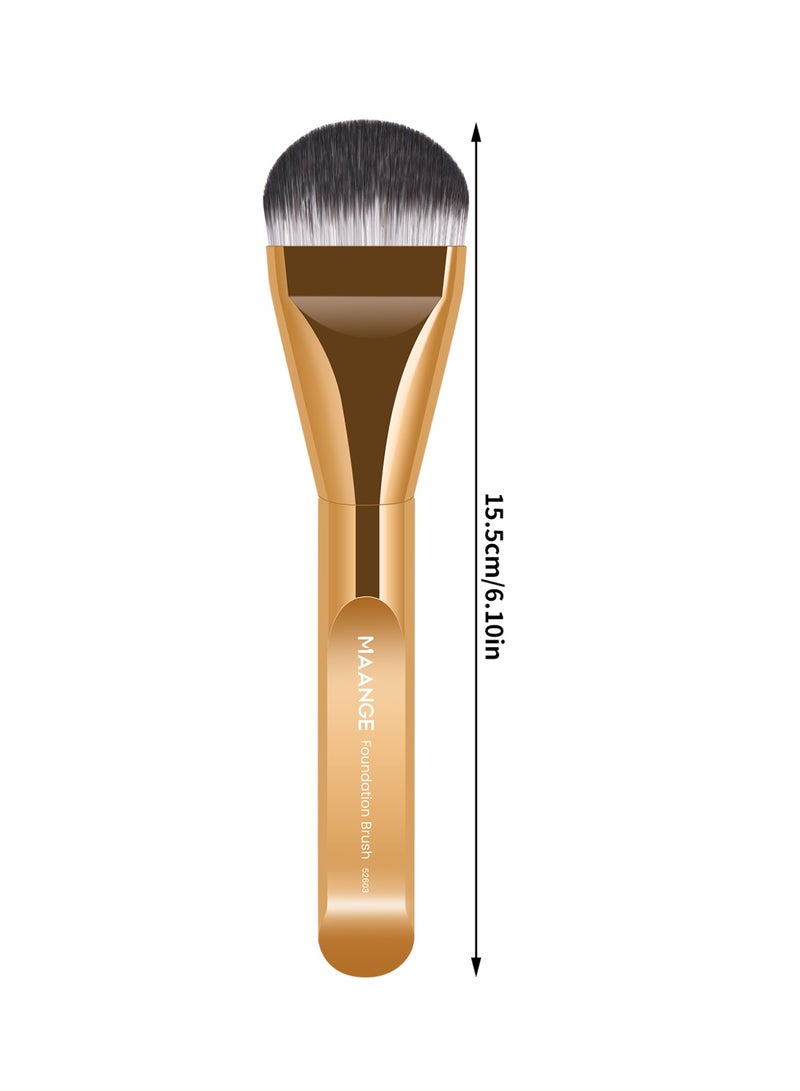 MAANGE 1-Piece Foundation Makeup Brush Tongue-shaped Brush,Cosmetic Brush, for Creamy, Powdery or Liquid Foundation,Gold - Image 4