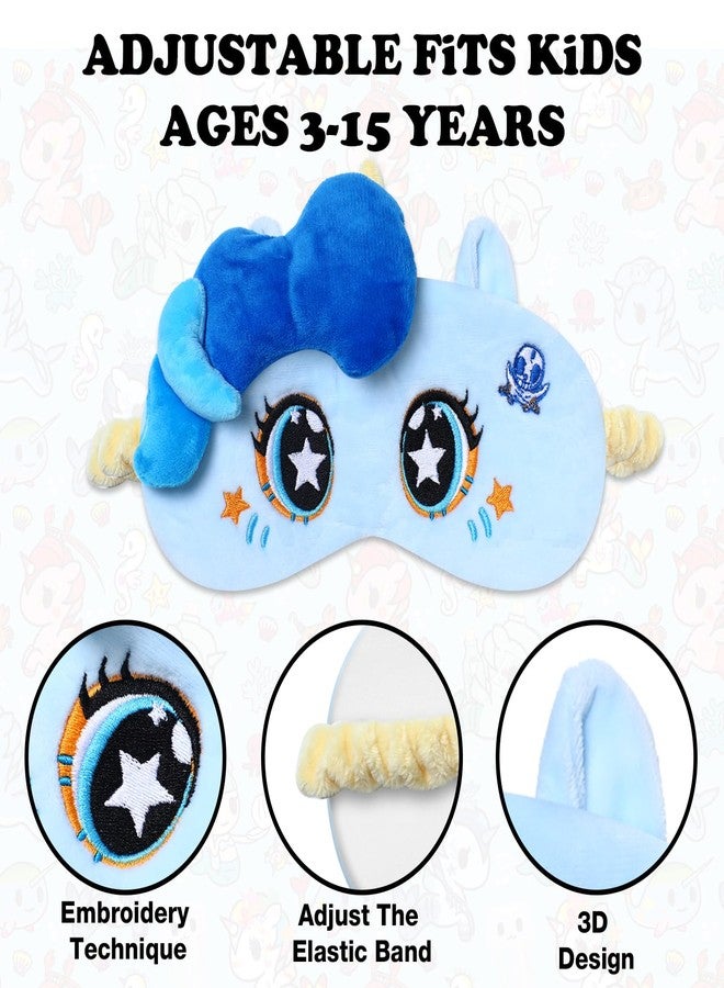 Tokidoki Official Unicorno Sleep Mask for Kids, Soft Cute Washable Eye Mask, Adjustable Strap Light Blocking Blackout Blindfold, Travel Nap Mask for Side Sleep, Birthday Christmas Gift for Child - Image 4