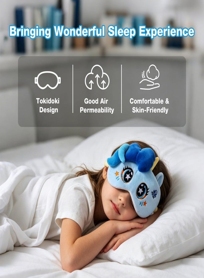 Tokidoki Official Unicorno Sleep Mask for Kids, Soft Cute Washable Eye Mask, Adjustable Strap Light Blocking Blackout Blindfold, Travel Nap Mask for Side Sleep, Birthday Christmas Gift for Child - Image 2