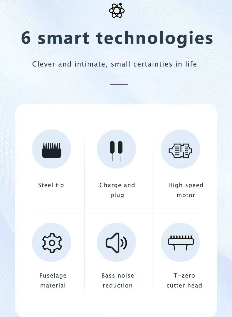 برايم بي جافاودان ماكينة حلاقة احترافية لاسلكية لشعر الرأس واللحية للرجال – مجموعة تهذيب مقاومة للماء مزودة بشفرة على شكل T، وشاشة LED، وشفرات قابلة للتعديل، وبطارية قابلة لإعادة الشحن بسعة 1200 مللي أمبير. - Image 4