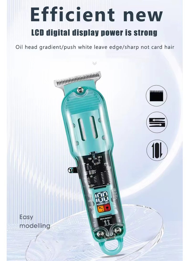 برايم بي جافاودان ماكينة حلاقة احترافية لاسلكية لشعر الرأس واللحية للرجال – مجموعة تهذيب مقاومة للماء مزودة بشفرة على شكل T، وشاشة LED، وشفرات قابلة للتعديل، وبطارية قابلة لإعادة الشحن بسعة 1200 مللي أمبير. - Image 2