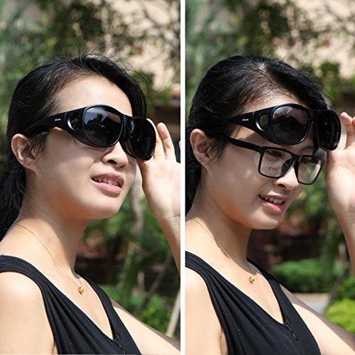 yodo Fit Over Glasses Sunglasses with Polarized Lenses for Men and Women,Black - Image 2