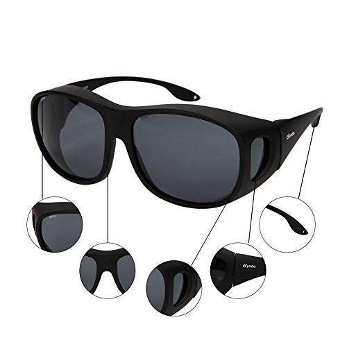 yodo Fit Over Glasses Sunglasses with Polarized Lenses for Men and Women,Black - Image 4
