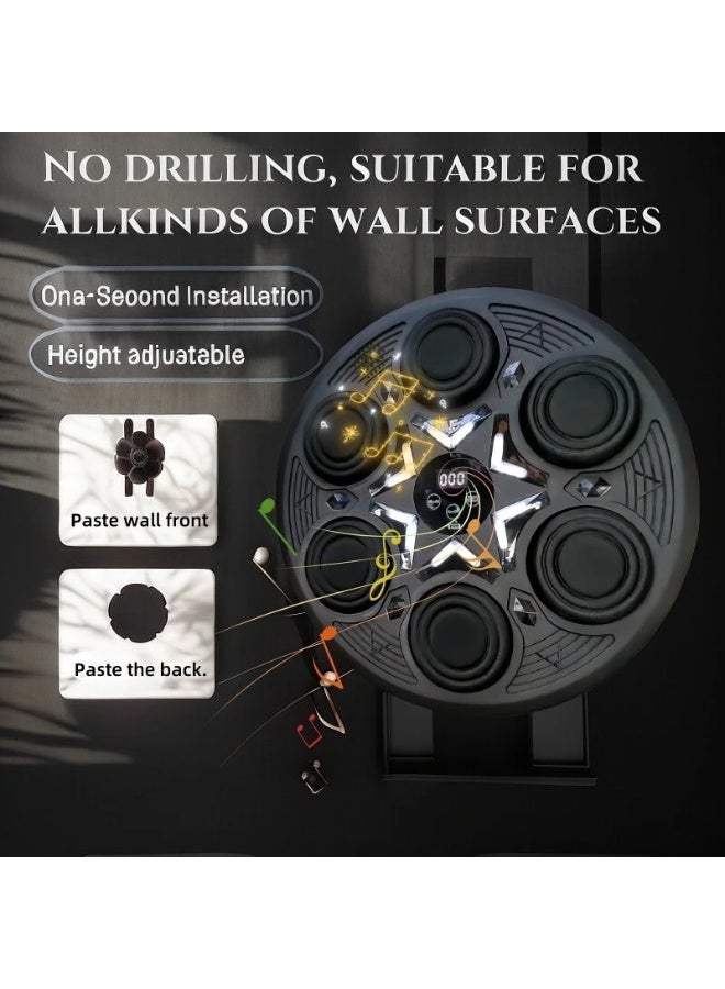 توشيونيكس جهاز تدريب ذكي لردود الفعل على الملاكمة، لوح ملاكمة مثبت على الحائط مع مكبر صوت بلوتوث وأضواء LED وأوضاع سرعة تدريب قابلة للتعديل ووسادة ملاكمة للياقة البدنية وتمارين القلب وفقدان الوزن وتخفيف التوتر وتدريب ردود الفعل للاستخدام في المنزل وفي صالة الألعاب الرياضية، قابل لإعادة الشحن وصغير الحجم ولا يحتاج إلى تثبيت مثقاب - Image 2