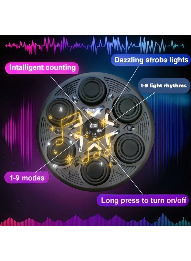 توشيونيكس جهاز تدريب ذكي لردود الفعل على الملاكمة، لوح ملاكمة مثبت على الحائط مع مكبر صوت بلوتوث وأضواء LED وأوضاع سرعة تدريب قابلة للتعديل ووسادة ملاكمة للياقة البدنية وتمارين القلب وفقدان الوزن وتخفيف التوتر وتدريب ردود الفعل للاستخدام في المنزل وفي صالة الألعاب الرياضية، قابل لإعادة الشحن وصغير الحجم ولا يحتاج إلى تثبيت مثقاب - Image 3