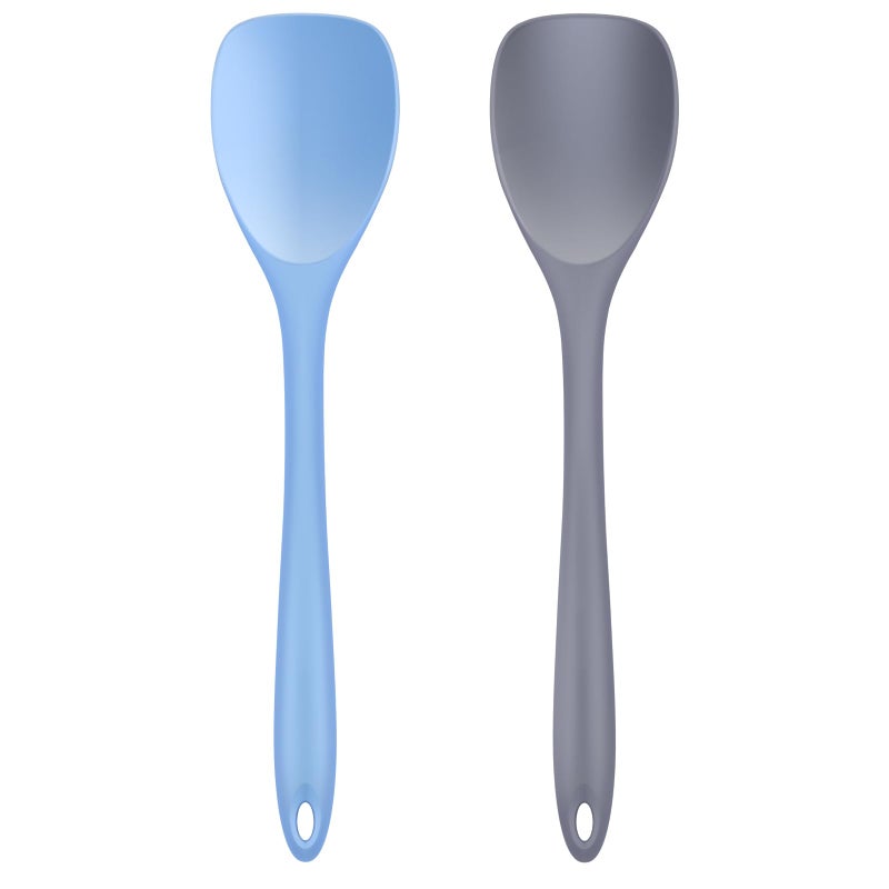 Armrouns Silicone Spatula Spoon 2Pack Rubber Spoonula set Heat Resistant Seamless NonStick Scrapers for Baking Mixing
