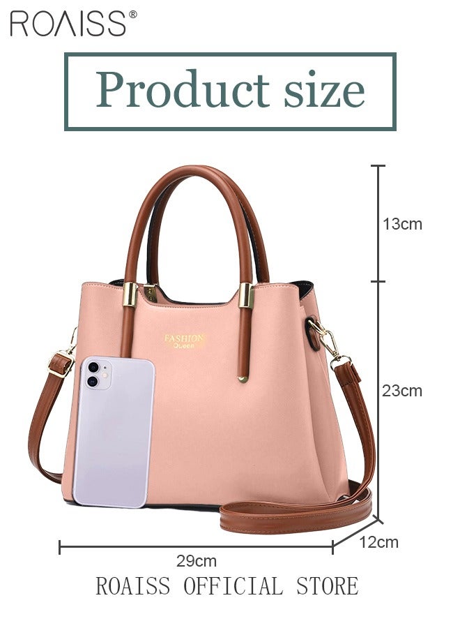 roaiss Retro Elegant Handbag Advanced Leather Unique Chic All-match Large Capacity One Shoulder/Crossbody Messenger Bag for Women/Mother/Girl Friend Gift - Image 5