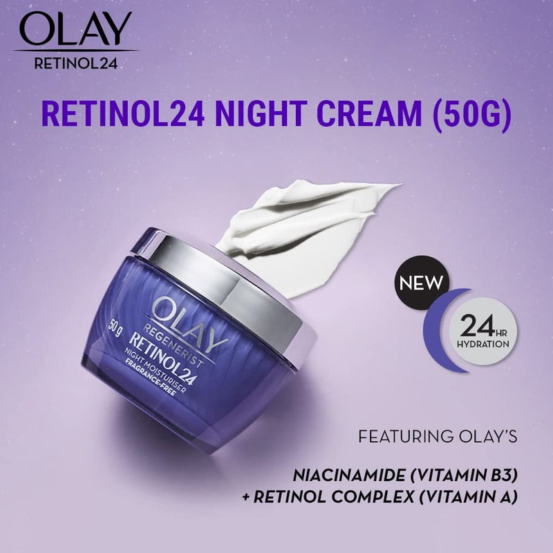 Olay كريم الليل أولاي ريجينريست ريتينول 24 مرطب 50 جرام - Image 5