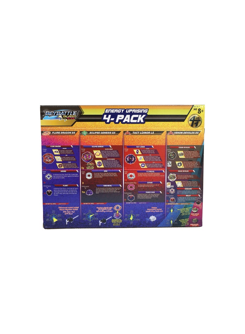 BeyBlade Toypro Beyblade Bbattle Energy Uprisng 4Pk-C S5 Blind Box - Image 4