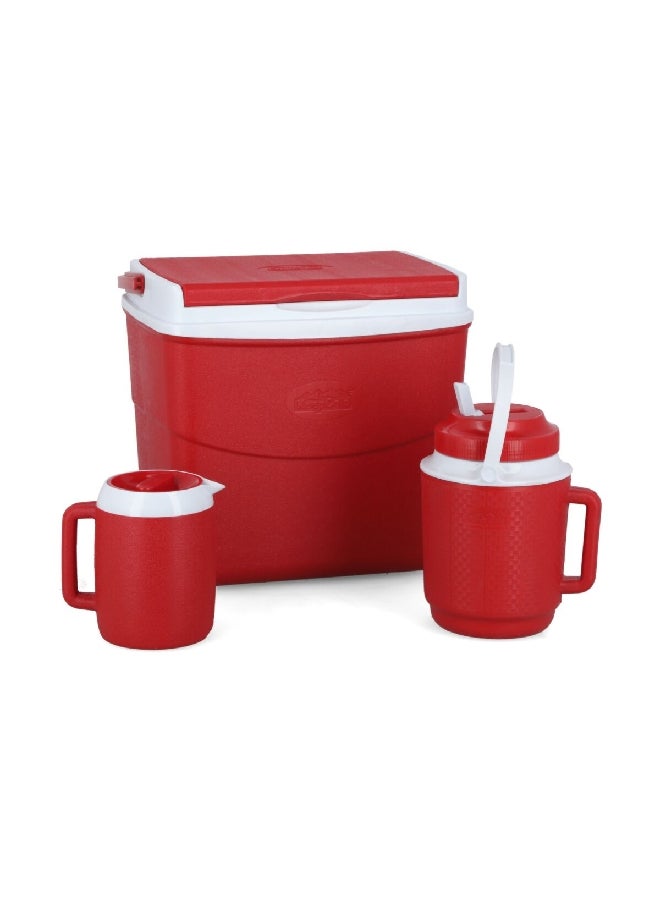 Keep Cold 3-Piece Durable Insulated Thermal Camping Ice Chest Combo Set Blue 20 L - Image 1