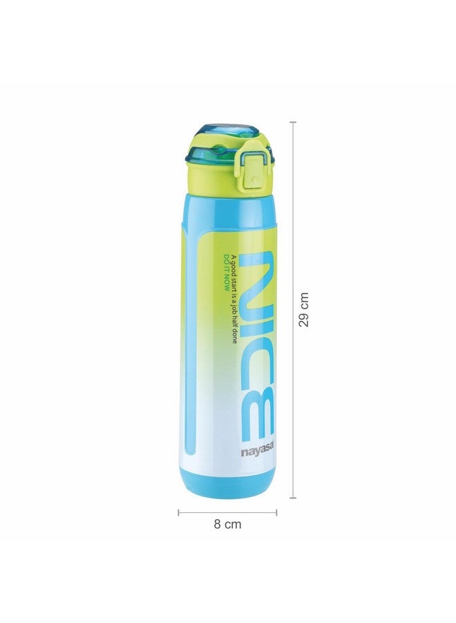 Nayasa Turbo 730 ml BPA Free | Leak Proof | Push Button Cap Water Bottle for School, College & Office | Sky Blue - Image 3