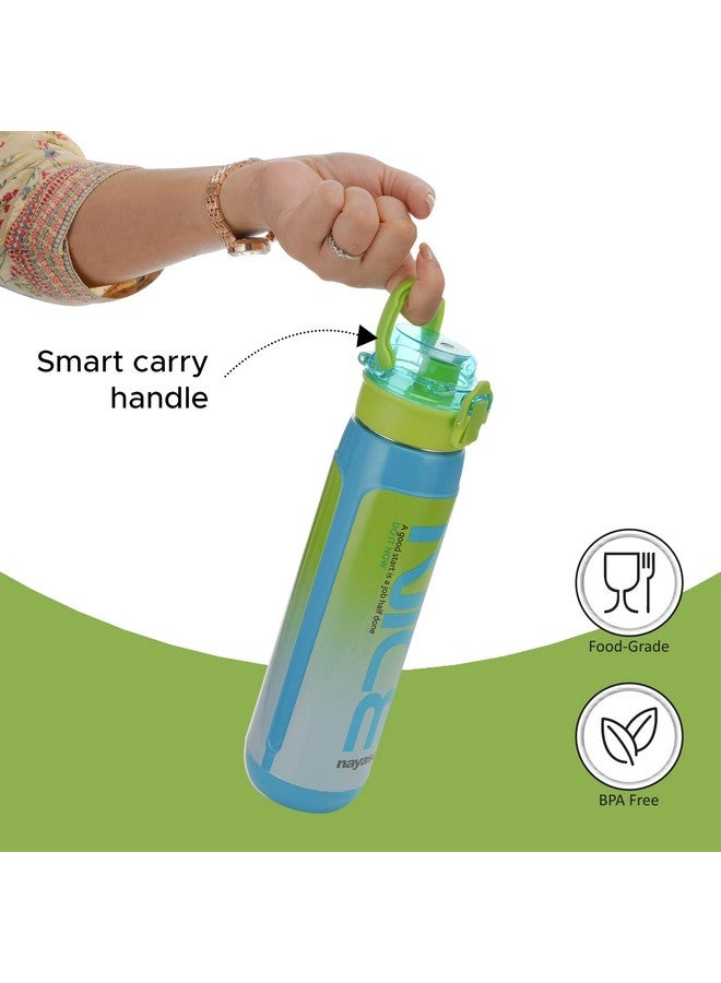 Nayasa Turbo 730 ml BPA Free | Leak Proof | Push Button Cap Water Bottle for School, College & Office | Sky Blue - Image 5