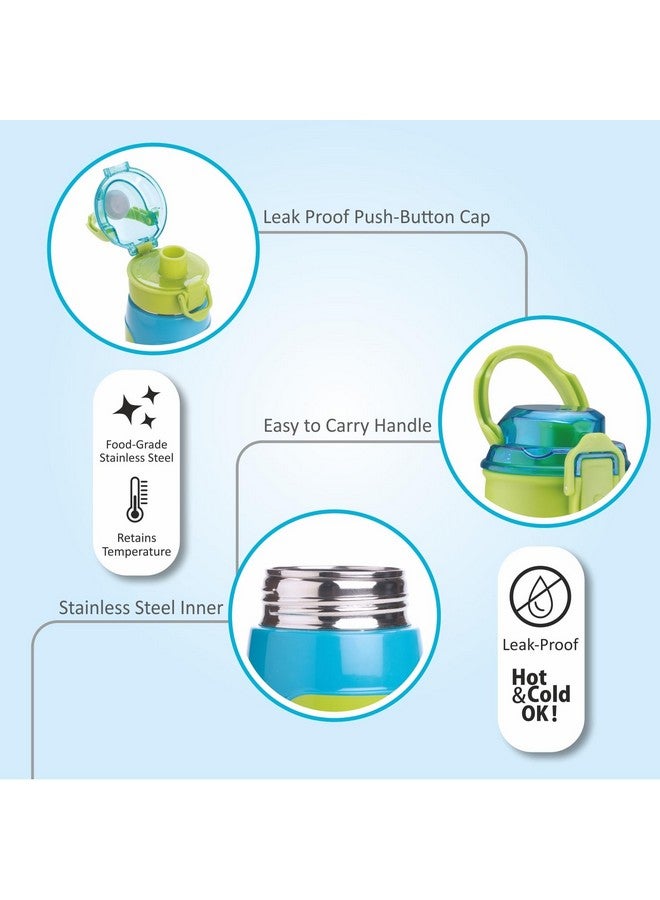 Nayasa Turbo 730 ml BPA Free | Leak Proof | Push Button Cap Water Bottle for School, College & Office | Sky Blue - Image 4