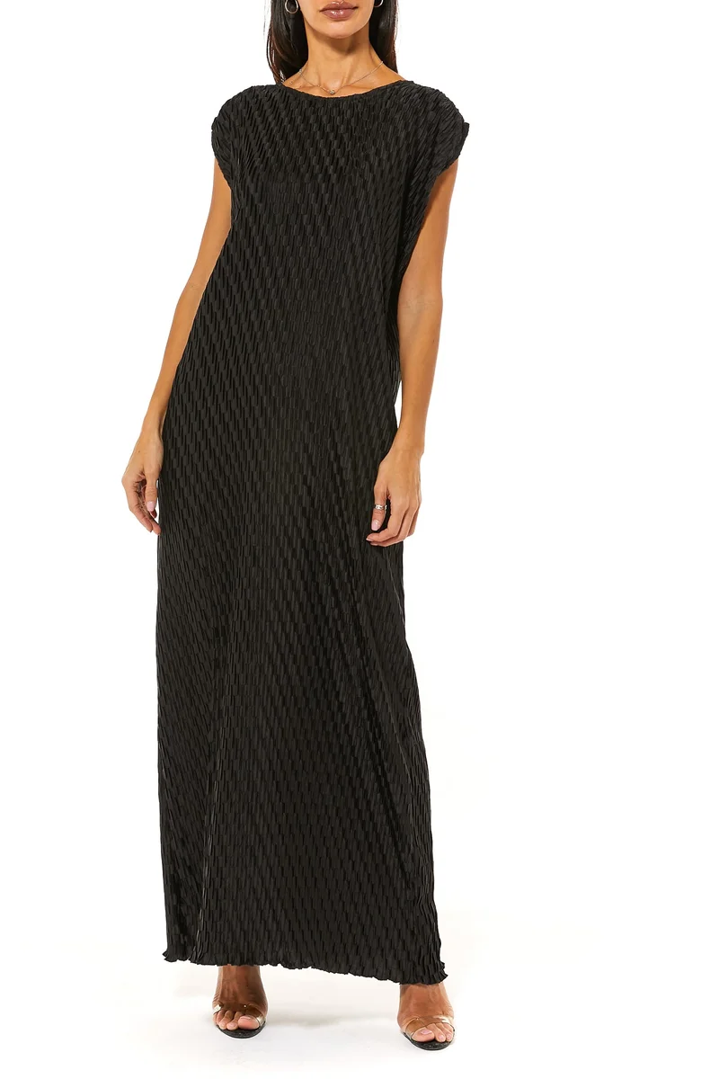 Moistreet Satin Crew Neck Abaya