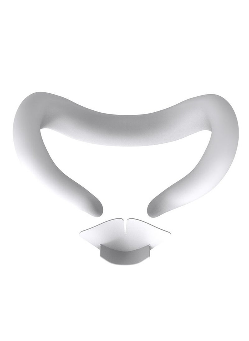 IINE VR Silicone Face Pad Cover and Anti-Leakage Nose Pad for Meta Quest 3 Original Headset Accessories, VR Face Cushion Pad Light Blocker for Oculus Quest 3 Headset (White))  - Image 1