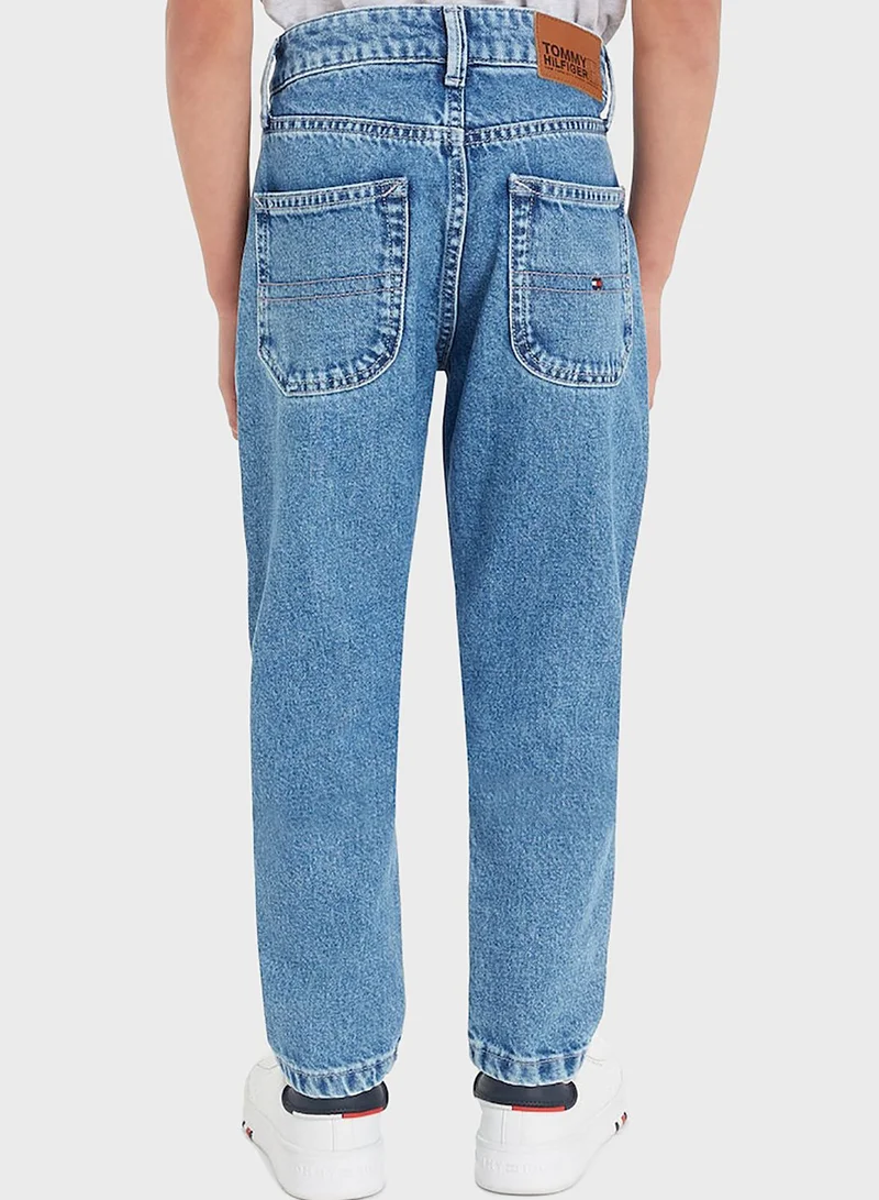 TOMMY HILFIGER Youth Mid Wash Straight Fit Jeans