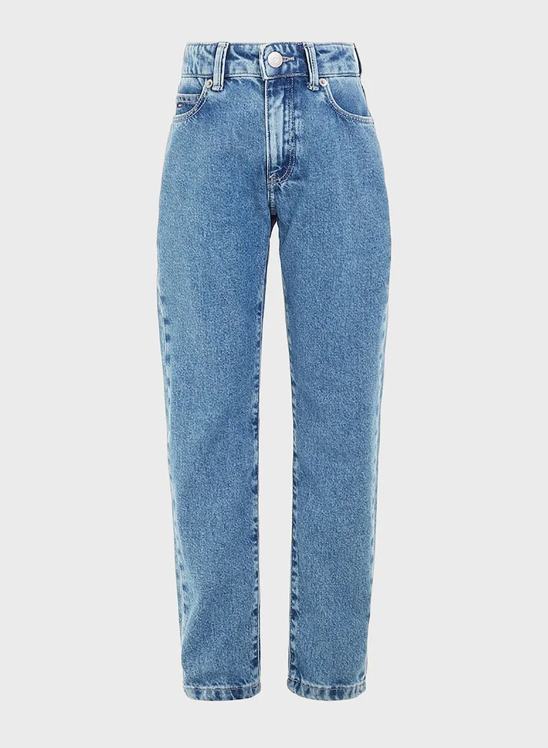 TOMMY HILFIGER Youth Mid Wash Straight Fit Jeans