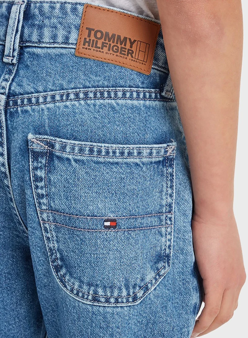 TOMMY HILFIGER Youth Mid Wash Straight Fit Jeans