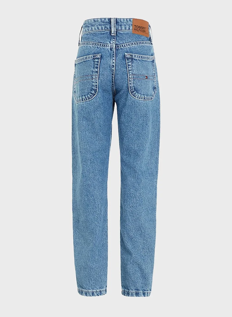 TOMMY HILFIGER Youth Mid Wash Straight Fit Jeans