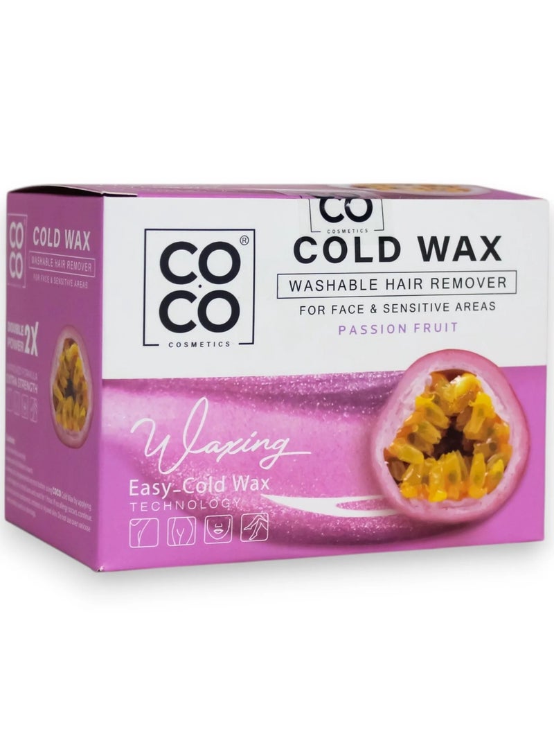 Coco Cold Wax Washable Hair Remover For Face & Sensitive Areas Passion Fruit 250g - Image 1