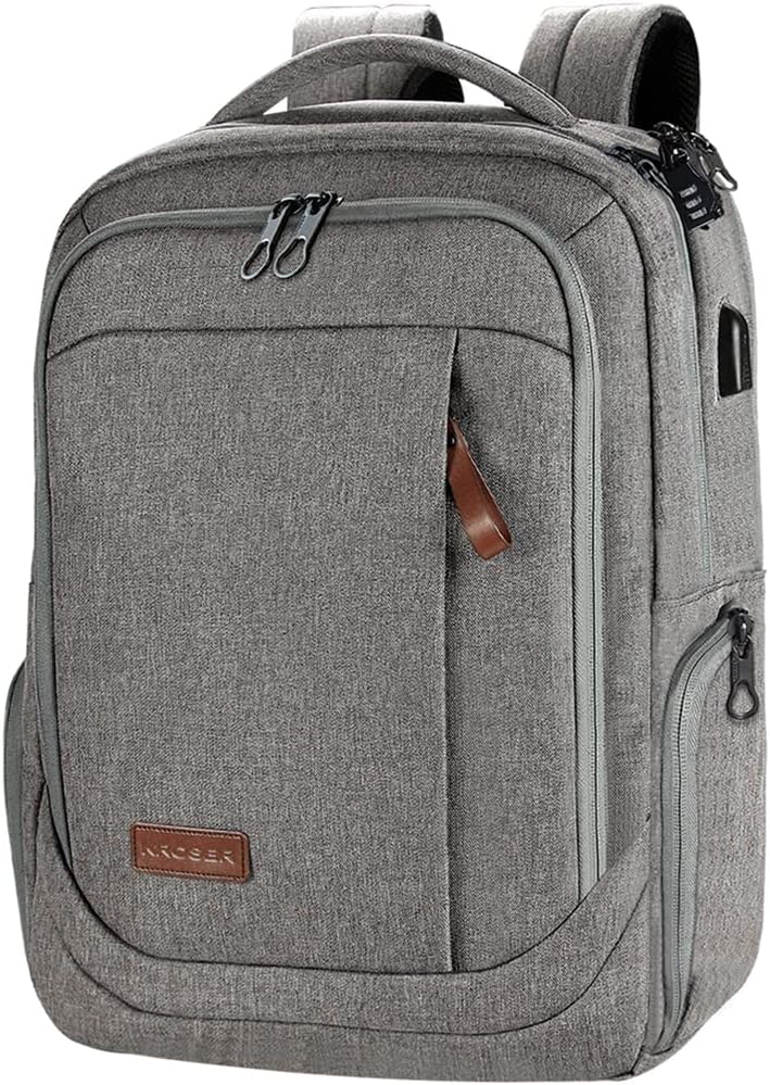 KROSER Laptop Backpack Large Computer Backpack Fits up to 15.6-17.3 Inch Laptop with USB Charging Port Water-Repellent School Travel Backpack Casual Daypack for Business/College/Women/Men - Image 1