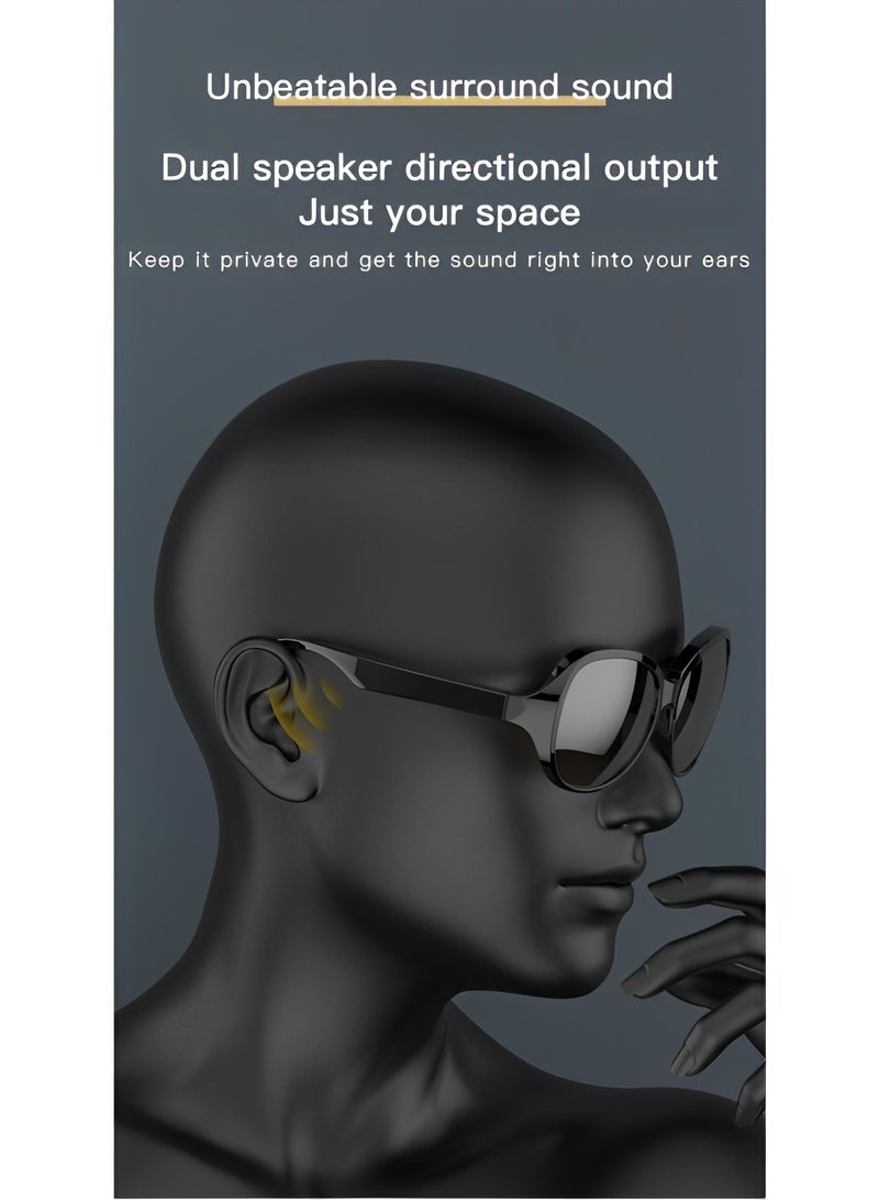 ريوكل نظارات شمسية ذكية لاسلكية تعمل بالبلوتوث مع جودة صوت باللغة الهندية وحماية من الأشعة فوق البنفسجية ومفتاح يعمل باللمس ونظارات شمسية خفيفة الوزن ومستقطبة مقاومة للصدمات للرجال والنساء - Image 5