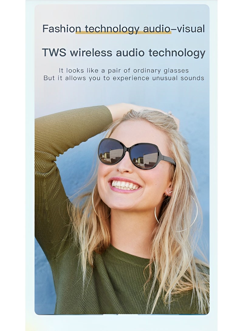 ريوكل نظارات شمسية ذكية لاسلكية تعمل بالبلوتوث مع جودة صوت باللغة الهندية وحماية من الأشعة فوق البنفسجية ومفتاح يعمل باللمس ونظارات شمسية خفيفة الوزن ومستقطبة مقاومة للصدمات للرجال والنساء - Image 2