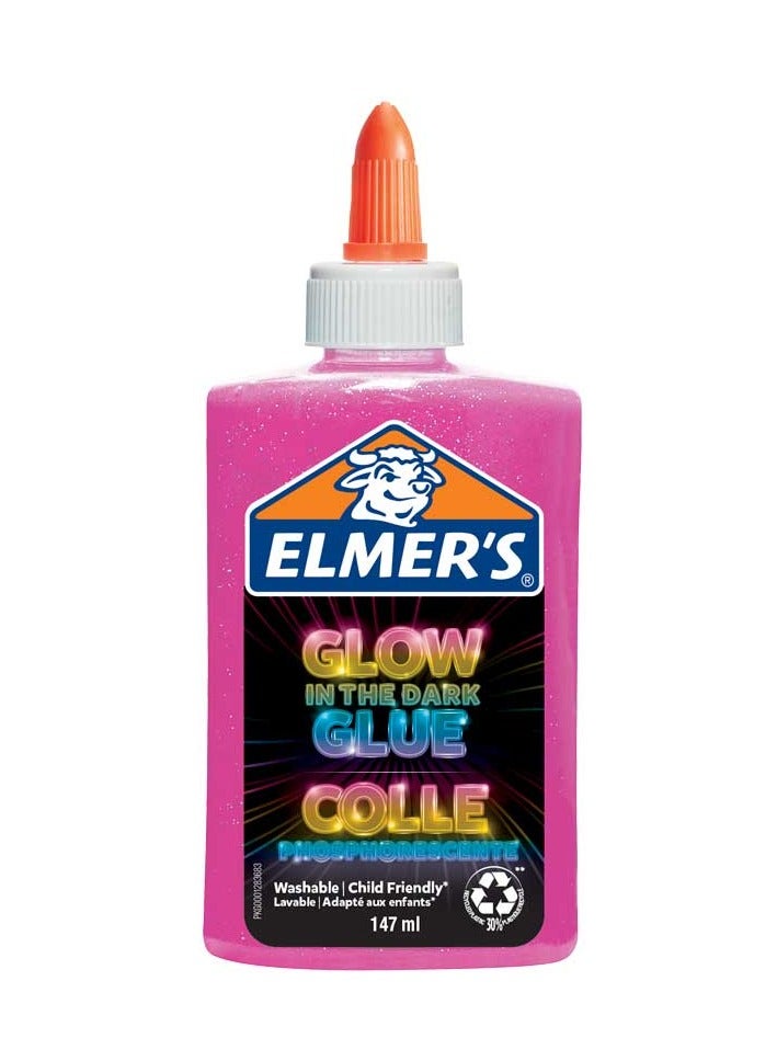 ELMER'S Glow In The Dark Liquid Glue Pink - Image 1
