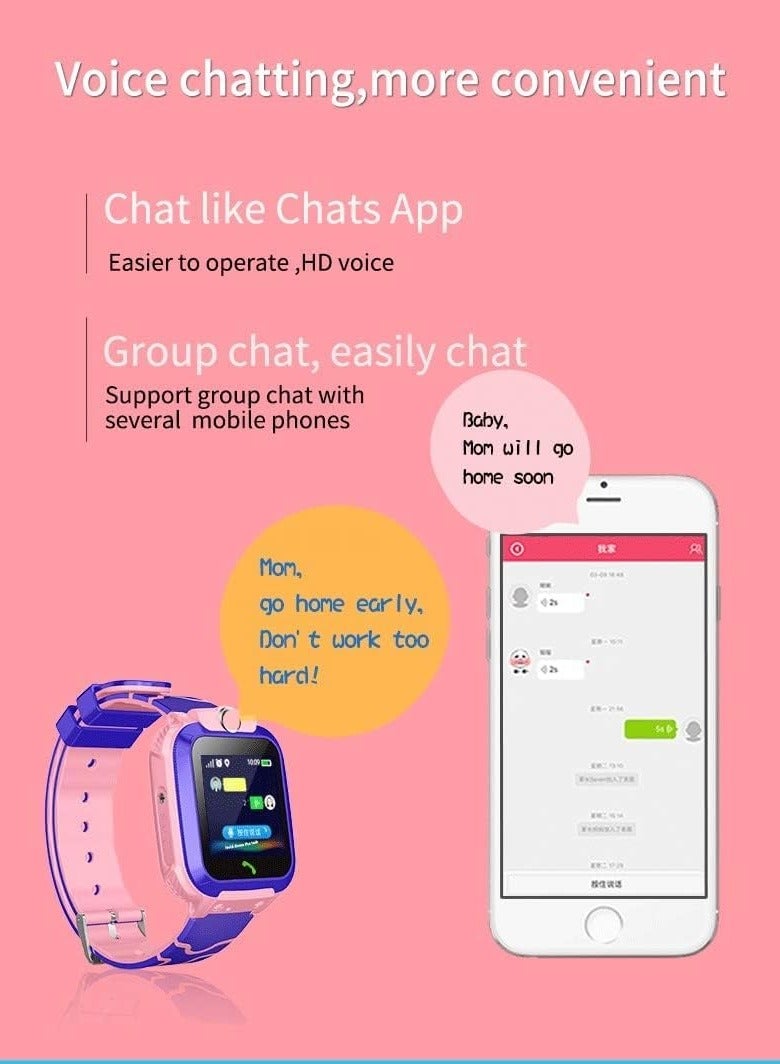 Magnetic charging Kids Smart Watch Phone Waterproof Smartwatch Boys Girls SIM Card Phone Watch HD Voice Long standby Wristwatch (Blue) - Image 5