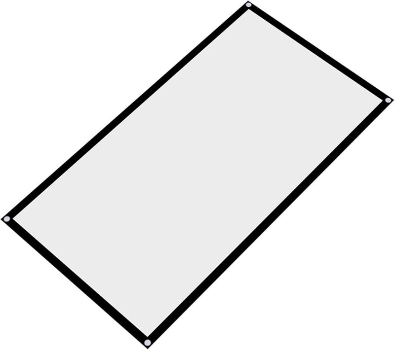 60 Inch Portable Projector Screen Foldable No Crease White With Black Edging Hanging Holes - Image 5