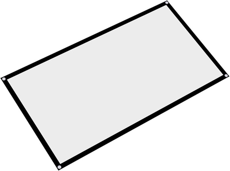 60 Inch Portable Projector Screen Foldable No Crease White With Black Edging Hanging Holes - Image 4