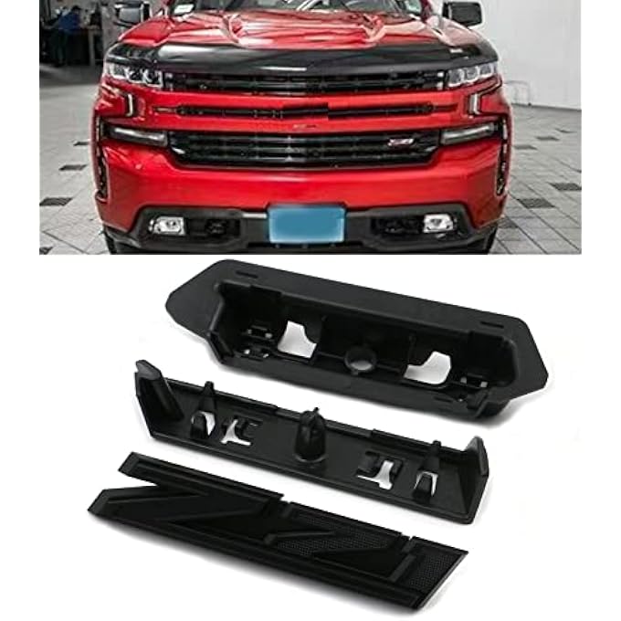 rayihni 1 Oem Grille Z71 Front Emblem 3D Badge Compatible With 20192022 Silverado Tahoe Suburban Rst 1500 Hd 2500 Hd 3500Hd 84384428 Black - Image 1